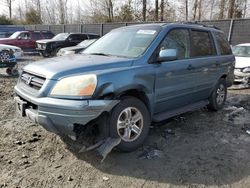 Salvage cars for sale at Waldorf, MD auction: 2005 Honda Pilot EXL