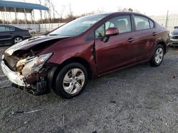 Salvage cars for sale at Spartanburg, SC auction: 2013 Honda Civic LX