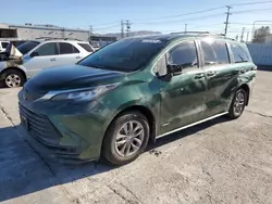 Salvage cars for sale at Sun Valley, CA auction: 2021 Toyota Sienna LE