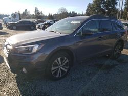 Salvage cars for sale from Copart Graham, WA: 2018 Subaru Outback 3.6R Limited