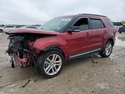 Salvage cars for sale at Houston, TX auction: 2017 Ford Explorer XLT