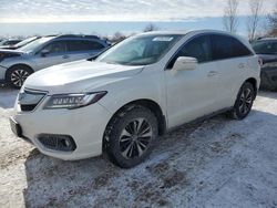 Salvage cars for sale from Copart London, ON: 2017 Acura RDX Advance