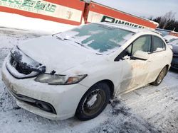 Salvage cars for sale at Montreal Est, QC auction: 2014 Honda Civic Touring