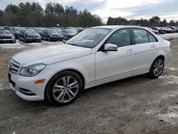 Salvage cars for sale at Mendon, MA auction: 2012 Mercedes-Benz C 300 4matic