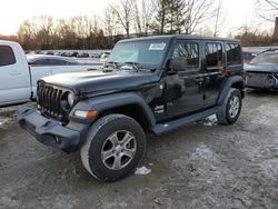 Salvage cars for sale at North Billerica, MA auction: 2018 Jeep Wrangler Unlimited Sport