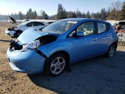 Salvage cars for sale at Graham, WA auction: 2012 Nissan Leaf SV