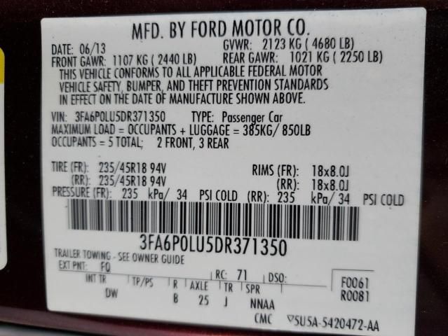 2013 Ford Fusion SE Hybrid