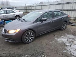 Salvage cars for sale at auction: 2015 Honda Civic EXL