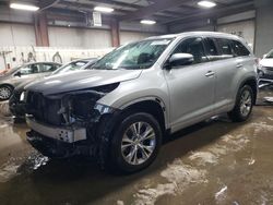 Salvage cars for sale from Copart Elgin, IL: 2014 Toyota Highlander XLE