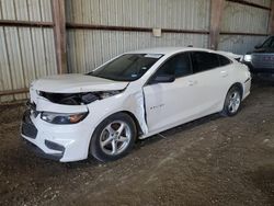 Salvage cars for sale at Houston, TX auction: 2016 Chevrolet Malibu LS