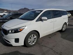 Salvage cars for sale at North Las Vegas, NV auction: 2017 KIA Sedona LX