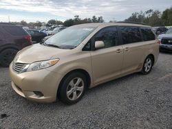 Salvage cars for sale at Riverview, FL auction: 2013 Toyota Sienna LE