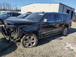 Salvage cars for sale at Spartanburg, SC auction: 2016 Cadillac Escalade ESV Premium