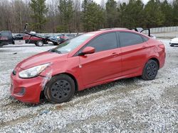 Salvage cars for sale at Gainesville, GA auction: 2016 Hyundai Accent SE