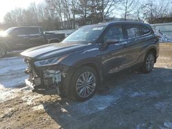 Salvage cars for sale at North Billerica, MA auction: 2022 Toyota Highlander Platinum