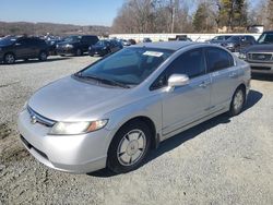 Salvage cars for sale from Copart Concord, NC: 2008 Honda Civic Hybrid