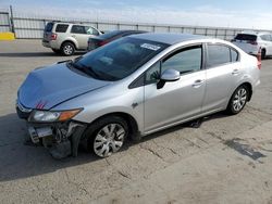 Salvage cars for sale at Fresno, CA auction: 2012 Honda Civic LX