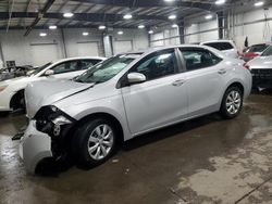 Salvage cars for sale at Ham Lake, MN auction: 2015 Toyota Corolla L