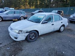 Vehiculos salvage en venta de Copart Graham, WA: 2001 Toyota Corolla CE