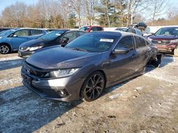 Salvage cars for sale at North Billerica, MA auction: 2019 Honda Civic Sport