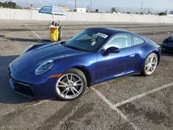 Salvage cars for sale at Van Nuys, CA auction: 2022 Porsche 911 Carrera