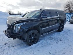 Salvage cars for sale from Copart London, ON: 2019 Cadillac Escalade ESV Luxury