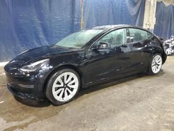 Salvage cars for sale at Woodhaven, MI auction: 2022 Tesla Model 3