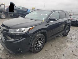 Salvage cars for sale at Cahokia Heights, IL auction: 2017 Toyota Highlander SE