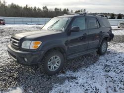 Salvage cars for sale at Windham, ME auction: 2004 Toyota Sequoia Limited