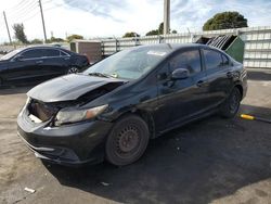 Salvage cars for sale at Miami, FL auction: 2013 Honda Civic LX