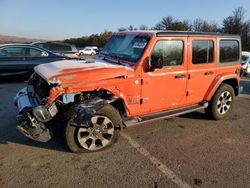 Salvage cars for sale at Brookhaven, NY auction: 2018 Jeep Wrangler Unlimited Sahara