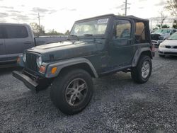 Salvage cars for sale at Riverview, FL auction: 2002 Jeep Wrangler / TJ Sport