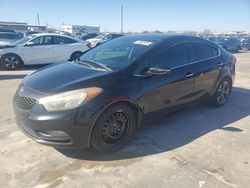 Salvage cars for sale at Grand Prairie, TX auction: 2016 KIA Forte EX