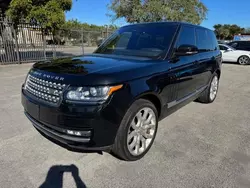 Salvage cars for sale at Opa Locka, FL auction: 2014 Land Rover Range Rover Supercharged