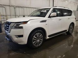 Salvage cars for sale at Avon, MN auction: 2022 Nissan Armada S