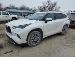 Toyota salvage cars for sale: 2021 Toyota Highlander Hybrid Platinum