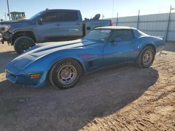 Salvage cars for sale at Andrews, TX auction: 1982 Chevrolet Corvette