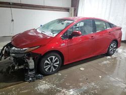 Salvage cars for sale at Leroy, NY auction: 2018 Toyota Prius Prime