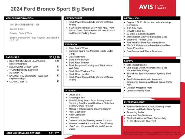 2024 Ford Bronco Sport BIG Bend