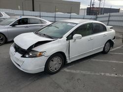 Salvage cars for sale from Copart Sun Valley, CA: 2008 Honda Civic Hybrid