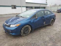 Salvage cars for sale at Leroy, NY auction: 2012 Honda Civic LX