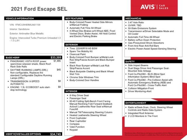 2021 Ford Escape SEL