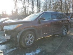 Salvage cars for sale at Waldorf, MD auction: 2015 Toyota Highlander XLE