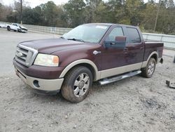 Salvage cars for sale at Savannah, GA auction: 2008 Ford F150 Supercrew