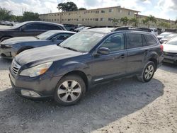 Salvage cars for sale from Copart Opa Locka, FL: 2011 Subaru Outback 2.5I Premium