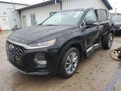 Salvage cars for sale at Pekin, IL auction: 2019 Hyundai Santa FE Limited