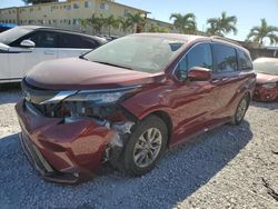 Toyota Sienna xle Vehiculos salvage en venta: 2021 Toyota Sienna XLE