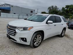 Chevrolet salvage cars for sale: 2018 Chevrolet Traverse High Country