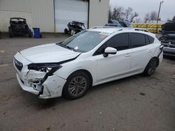 Salvage cars for sale at Woodburn, OR auction: 2018 Subaru Impreza Premium Plus