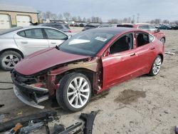 Salvage cars for sale at Pekin, IL auction: 2018 Tesla Model 3